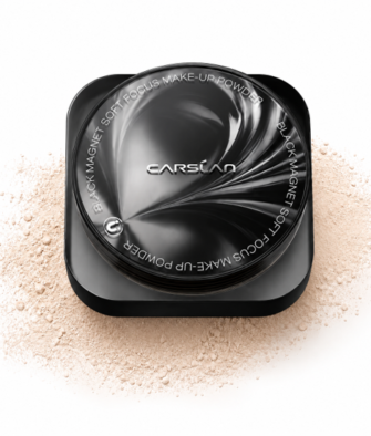 3.0 Upgraded Version: Carslan Black Magnetic Loose Setting Powder – Long-lasting, smudge-proof, and oil-controlling.