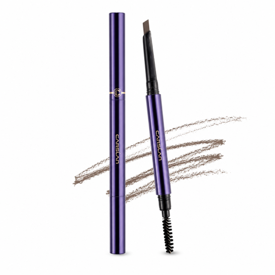 Carslan 3D Diamond-Tip Eyebrow Pencil – Waterproof, Sweat-proof, Smudge-proof, Long-lasting; Ideal for Straight Brows & Beginners; Includes Spoolie Brush.