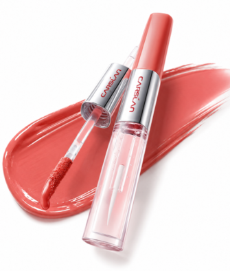 Carslan Dual-Ended Lip Glaze – High-Shine Glossy Finish, Low-Saturation Nude Shades (2026 New Arrival, Official Authentic Product)