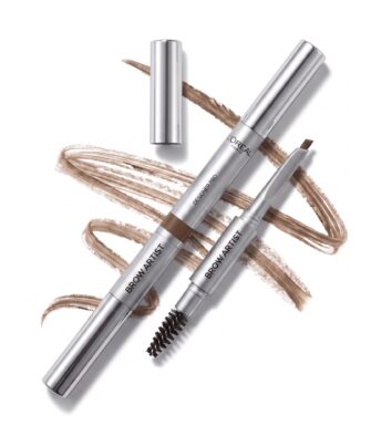 L'Oréal Brow Artist 3-in-1 Sculpting Brow Pencil – Retractable, long-lasting, high-pigmentation, smudge-proof, waterproof, and sweat-resistant.