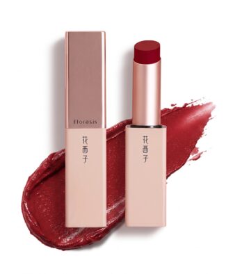 Florasis Floral Lipstick / Mist-Matte Long-Lasting Moisturizing Lipstick (Shades: Milk Tea, Bean Paste, Ripe Tomato)