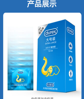 Durex Large Size Condoms (12-Pack) – For Couples' Intimacy