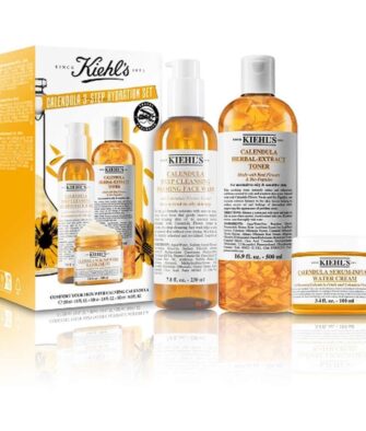[Authorized Product] Kiehl's Calendula 3-Piece Set: (Soothing & Moisturizing Calendula Cream 100ml + Cleanser 230ml + Toner 500ml)