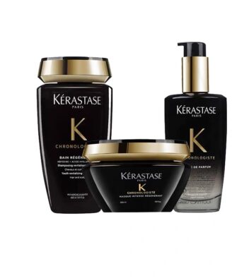 [Authorized Product] Kérastase Chronologiste Caviar Set: Shampoo (250ml), Hair Mask (200ml), and Hair Oil (100ml)