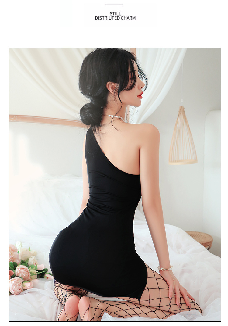 "Long Night" Sexy Lingerie Set (Style 1912): A hot, innocent-yet-seductive ensemble featuring a form-fitting skirt and uniform-inspired styling—perfect for passionate nights. - 图片 4