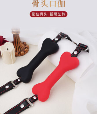 BDSM Silicone Bone-Shaped Gag – Passionate Adult Roleplay Toy