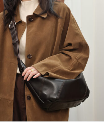 New Women's Crossbody Dumpling Bag – Top-Grain Sheepskin (Model DB7070)