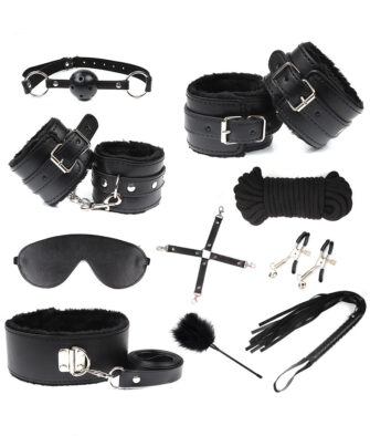 10-Piece Red Adult Toy Set: Bondage, Restraint, and Alternative Toys for Women (BDSM/Erotic Gear)