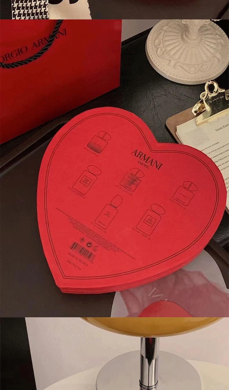 Armani 6-Piece Miniature Fragrance Gift Set (Heart-Shaped Red Box): My Way (7ml), My Way Shimmer Edition (7ml), Pivoine Suzhou (7.5ml), Thé Yulong (7.5ml), My Way Intense (7ml), and Sì Passione (7ml). - 图片 5