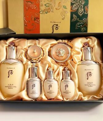 [Authorized Product] Whoo Cheongidan Hwa Hyun 7-Piece Skincare Set (Firming, Anti-Aging & Hydrating) – Includes: Toner (150ml), Emulsion (110ml), Cream (25ml), Toner (25ml), Emulsion (25ml), Essence (10ml), and Eye Cream (8ml).