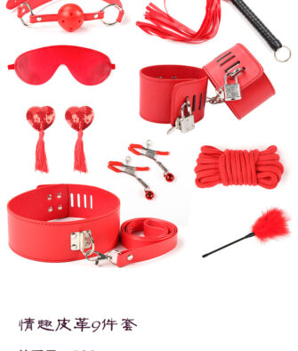 9-Piece Locking Bondage & Roleplay Kit – Alternative BDSM Restraint Set for Adult Play