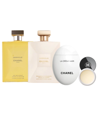 [Clearance Special] [Gift Box & Bag] Chanel Gabrielle SPA 4-Piece Gift Set (Body Lotion 200ml, Shower Gel 200ml, Hand Cream 50ml, Camellia Lip Mask 10g)