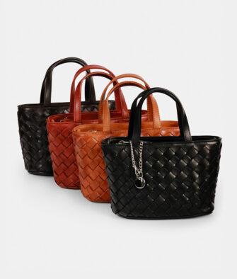 Vintage Hand-Woven Women's Handbag – Top-Grain Cowhide (DB1239)