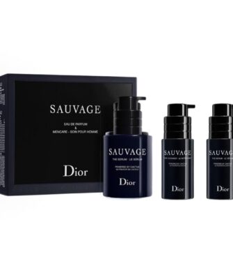 [Gift Box & Bag] Dior Sauvage Men's Premium 3-Piece Set (2026 Edition): Face Wash (Pump Bottle, 125ml), Toner (100ml), and Serum (50ml) — Gift Bag Included