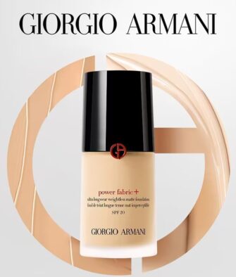 [Authorized Product] Armani Power Fabric Foundation – A Holy Grail for Oily Skin. Available in #2 Warm Fair (for fair skin) and #3 Cool Fair (for fair skin). Waterproof, sweat-proof, and long-lasting; offers oil control and high coverage.