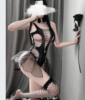 Feimu Playful & Sassy "Wild Kitten" Mesh Bodysuit
