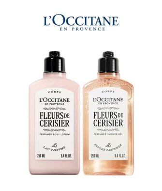 [Authorized] L'Occitane Cherry Blossom Shower Gel (250ml) & Body Lotion (250ml)