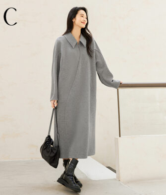 Women's New Autumn/Winter Knit Dress – Sophisticated, Thickened Design with an Elegant, High-End Workwear Aesthetic