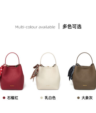 [Exclusive to the "Top Picks" Collection] Ximuting "Stranger" – Genuine Leather Bucket Bag (Handheld/Crossbody/Shoulder) – Unique Style (Model 96561)