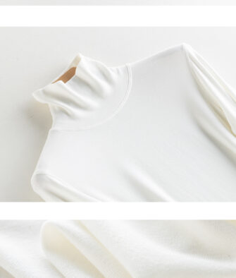 [Only cashmere offers both lightweight warmth and comfort! Machine-washable pearl-finish cashmere base layer] A versatile choice for autumn and winter.