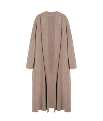 ESPRESSO Classic Bathrobe-Style Drawstring Coat DWF101062B