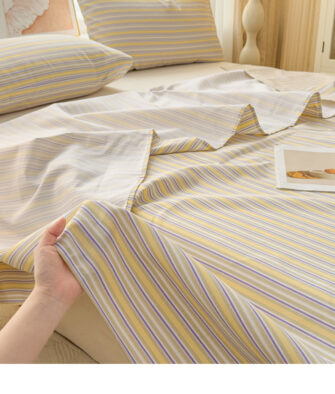 [Jingdi Raw Cotton Coarse-Woven Bedding] Soft texture, excellent breathability, and static-free; durable with a refined feel. Soft, moisture-absorbing cotton that breathes without trapping sweat; resistant to deformation and pilling.