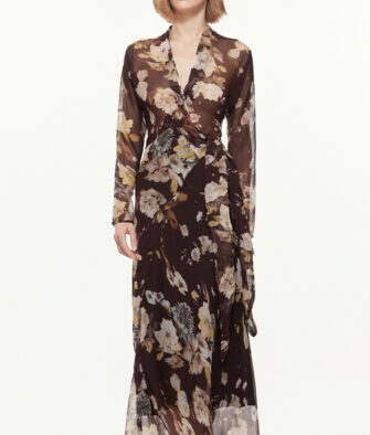 NORNS LADY French-style vintage floral dress—waist-cinching, slimming, and elegant (T26S1620840K)