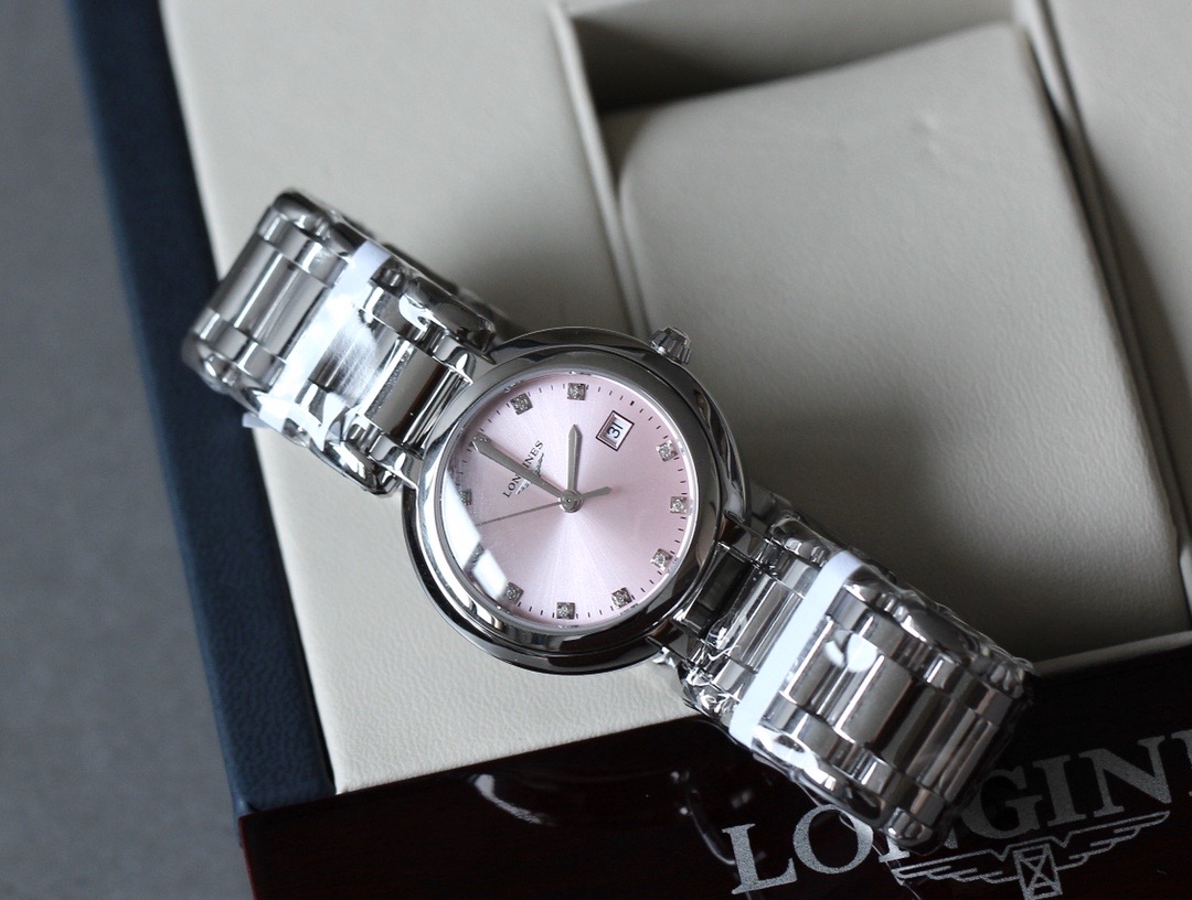 Longines Moonflower Ladies Watch, 30mm Pink Dial with Diamonds - 图片 5