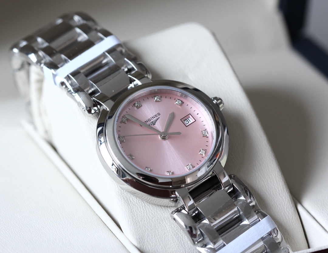 Longines Moonflower Ladies Watch, 30mm Pink Dial with Diamonds - 图片 3