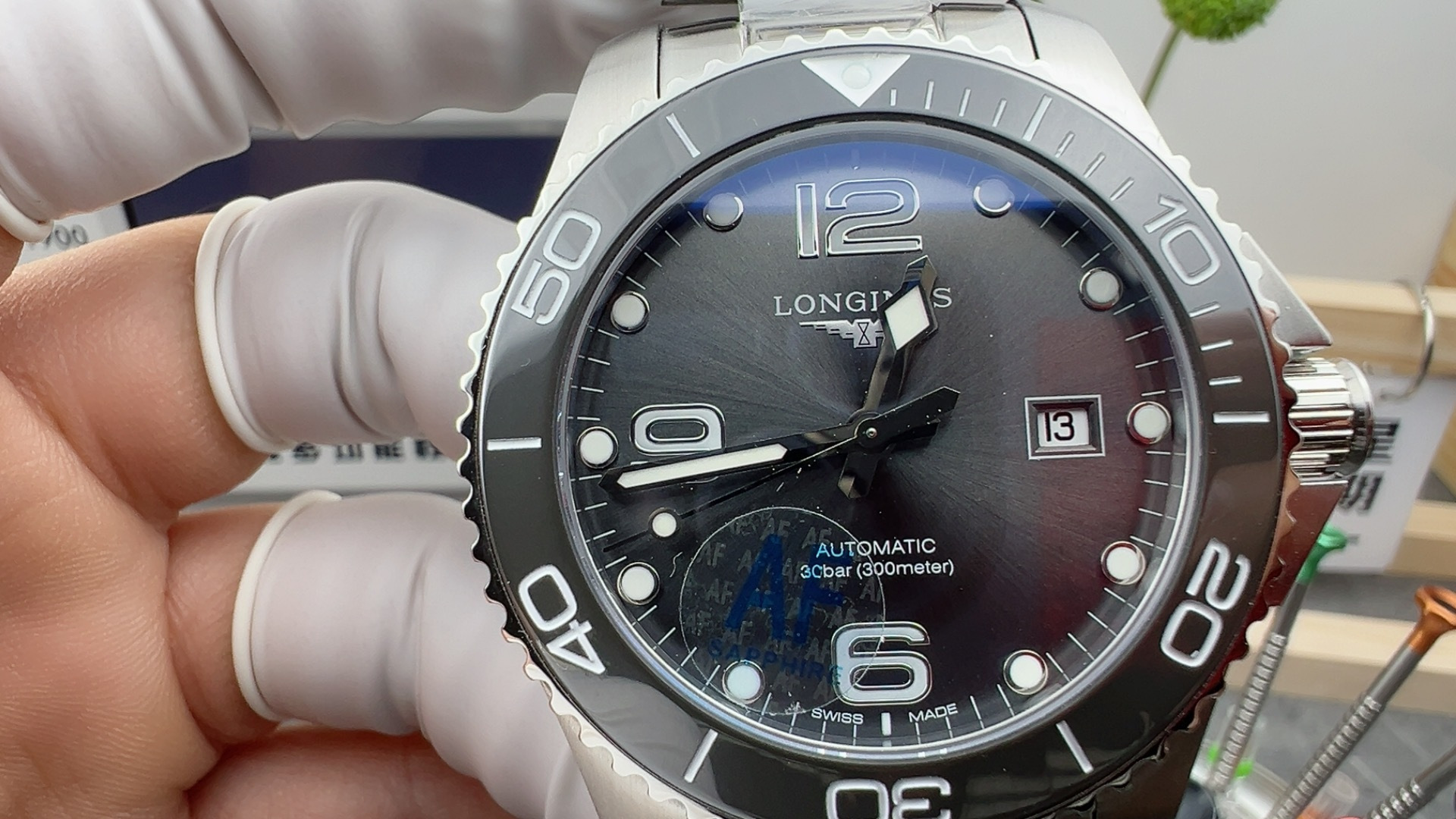 AF Grey Dial Conquest 43mm Men's Premium Watch - 图片 2