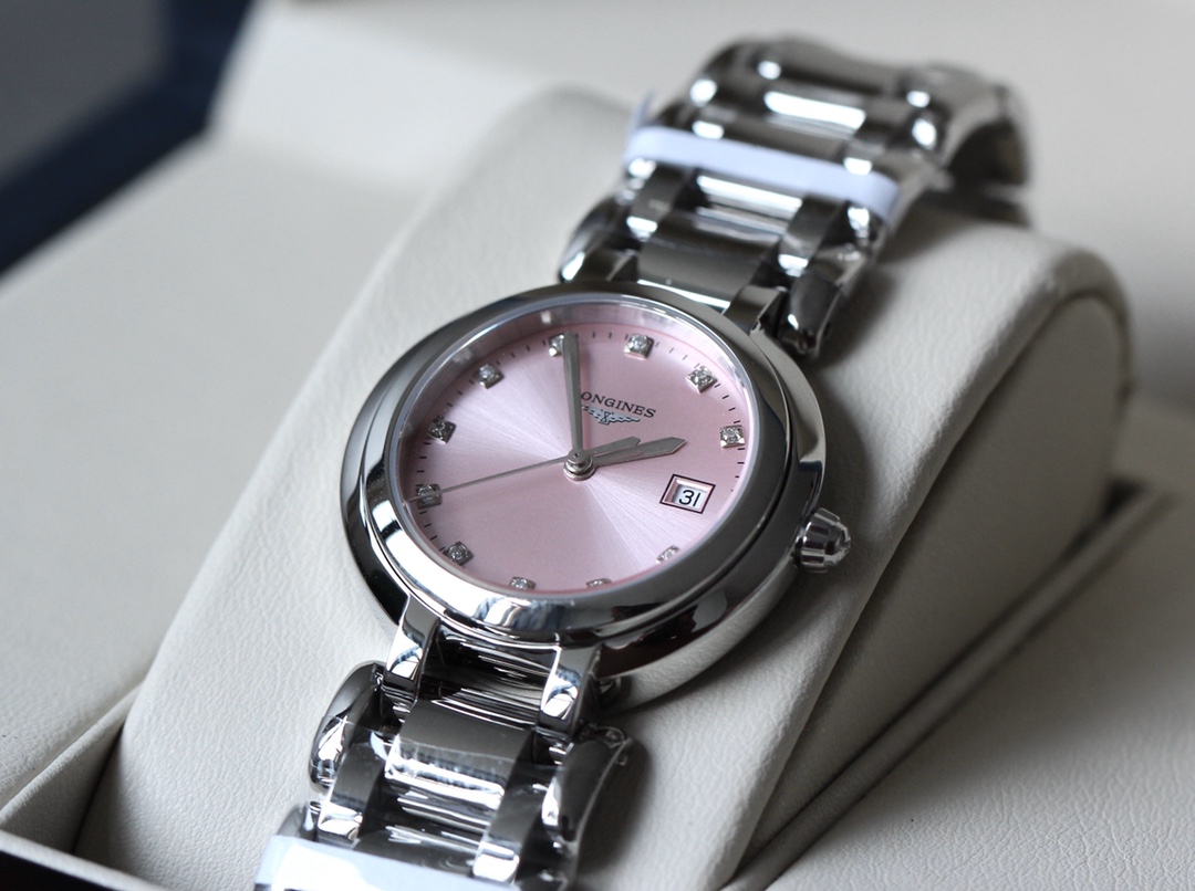 Longines Moonflower Ladies Watch, 30mm Pink Dial with Diamonds - 图片 2