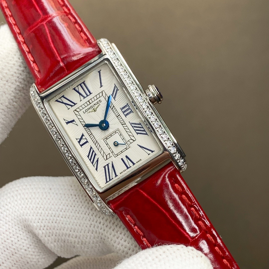 Longines DolceVita Ladies Quartz Watch, 20.80 X 32.00mm, Alligator Leather Strap